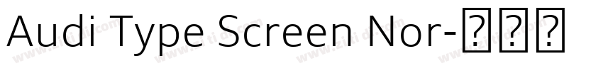 Audi Type Screen Nor字体转换
